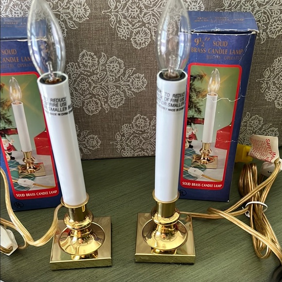 Elegant Brass Electric Candle Lites - Picture 2 of 5